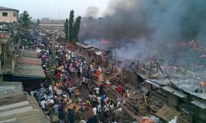 Akufo-Addo Consoles Victims of Kantamanto Fire Disaster